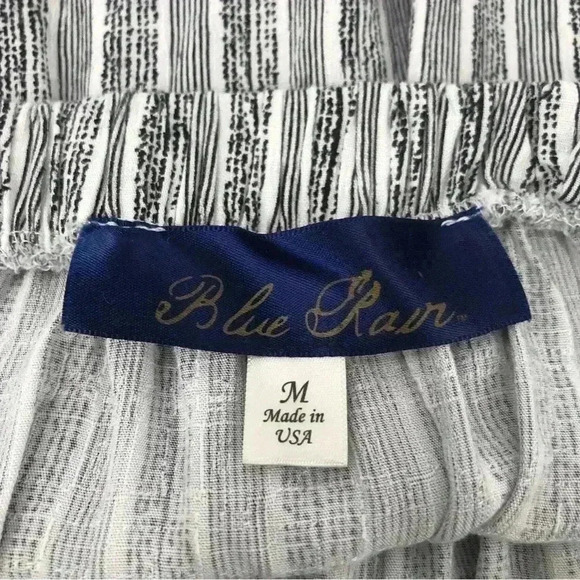 BLUE RAIN SKIRT WOMENS MEDIUM BEACH WEAR STRIPED COASTAL COTTAGE WRAP COMFORT - Picture 4 of 10